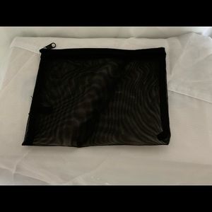 Plain black see through makeup bag